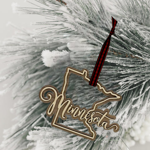 Minnesota Double Layer Ornament