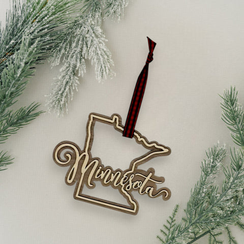 Minnesota Double Layer Ornament