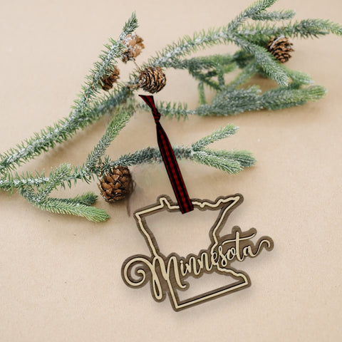 Minnesota Double Layer Ornament