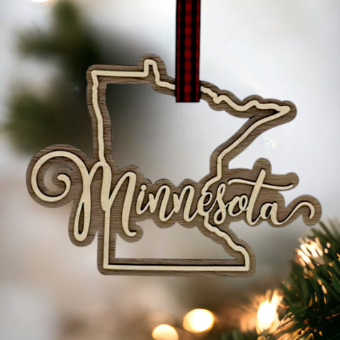 Minnesota Double Layer Ornament