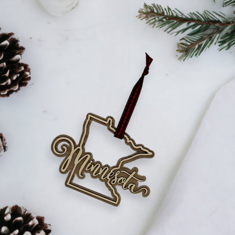 Minnesota Double Layer Ornament