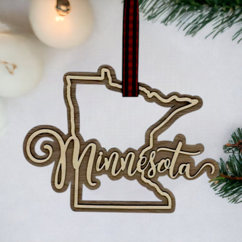 Minnesota Double Layer Ornament