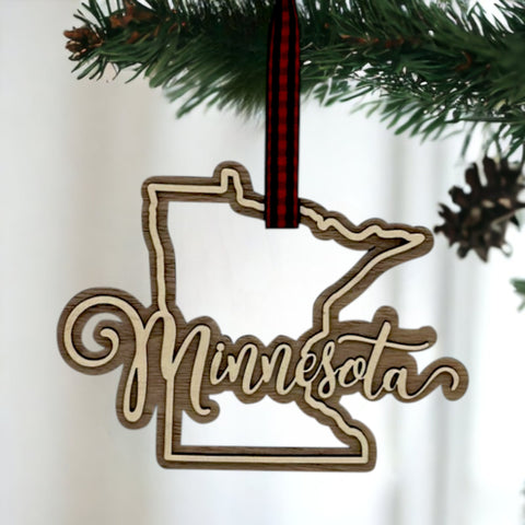 Minnesota Double Layer Ornament