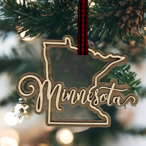 Minnesota Double Layer Ornament