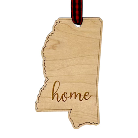Mississippi Home Script Ornament