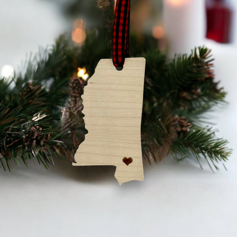 Mississippi Custom Home Town Ornament