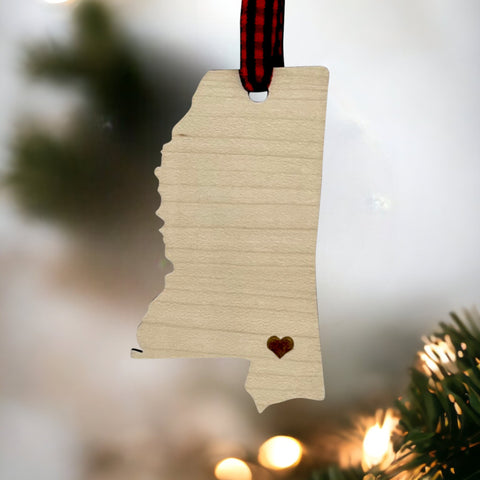 Mississippi Custom Home Town Ornament