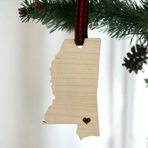 Mississippi Custom Home Town Ornament