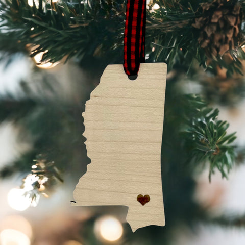 Mississippi Custom Home Town Ornament