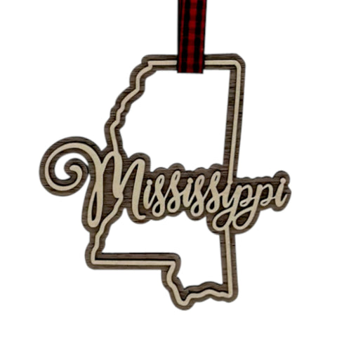 Mississippi Double Layer Ornament