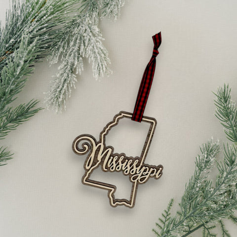 Mississippi Double Layer Ornament