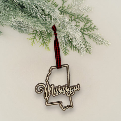 Mississippi Double Layer Ornament