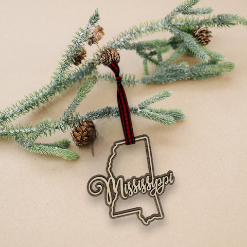 Mississippi Double Layer Ornament