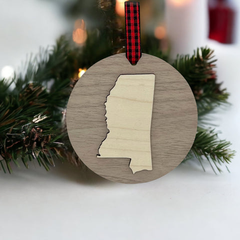 Mississippi Raised Ornament