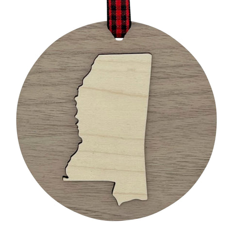 Mississippi Raised Ornament