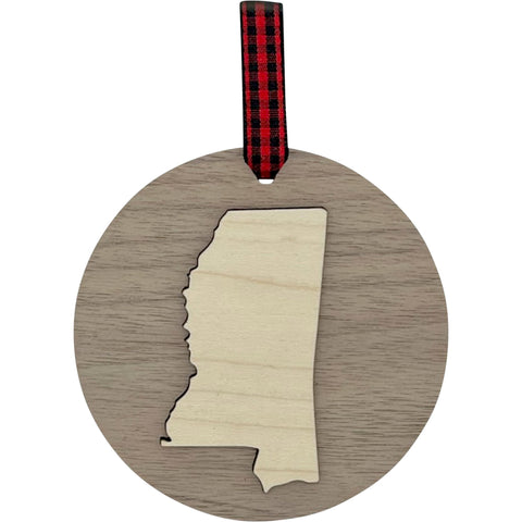 Mississippi Raised Ornament