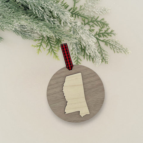 Mississippi Raised Ornament