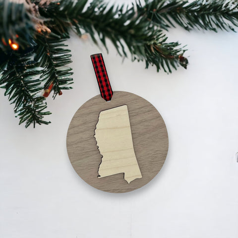 Mississippi Raised Ornament