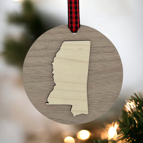 Mississippi Raised Ornament