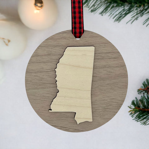 Mississippi Raised Ornament