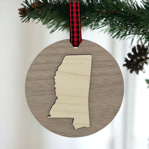 Mississippi Raised Ornament