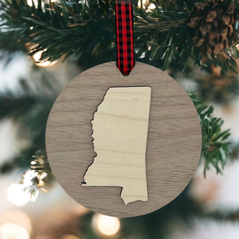 Mississippi Raised Ornament