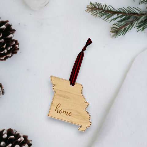 Missouri Home Script Ornament