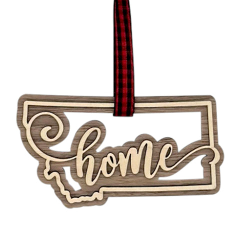 Montana Home Double Layer Ornament