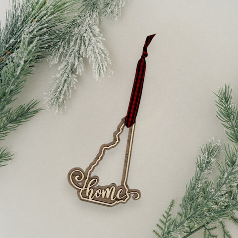 New Hampshire Home Double Layer Ornament