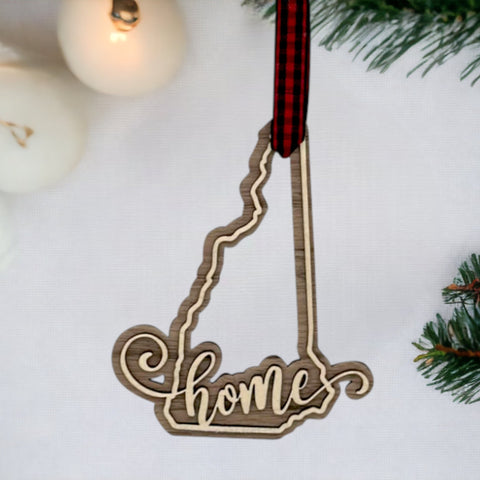 New Hampshire Home Double Layer Ornament