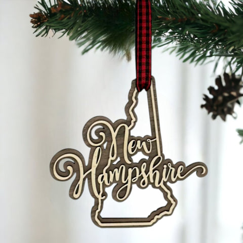 New Hampshire Double Layer Ornament