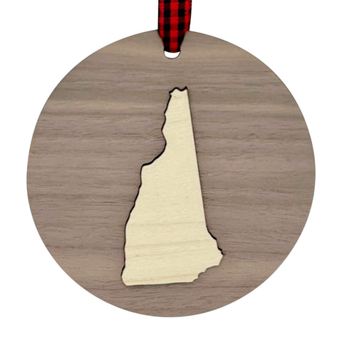 New Hampshire Raised Ornament