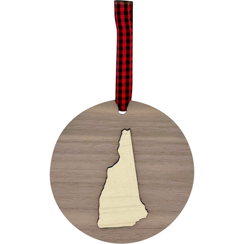 New Hampshire Raised Ornament