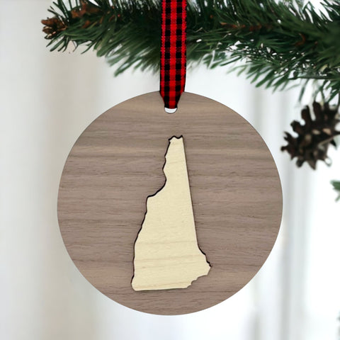 New Hampshire Raised Ornament