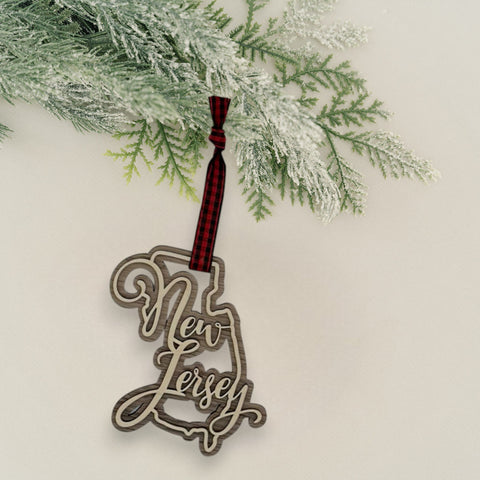 New Jersey Double Layer Ornament