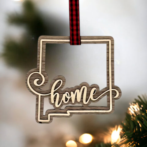 New Mexico Home Double Layer Ornament