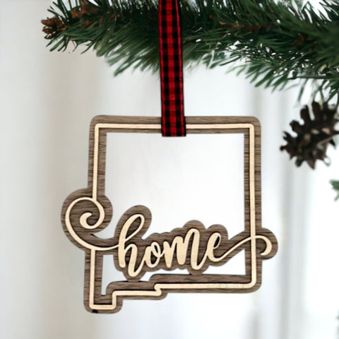 New Mexico Home Double Layer Ornament