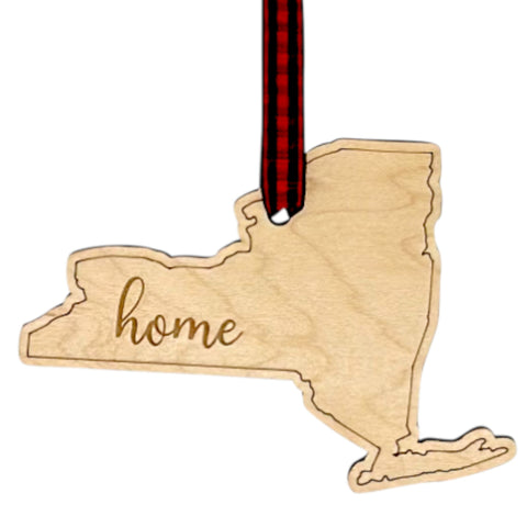 New York Home Script Ornament