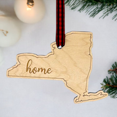 New York Home Script Ornament