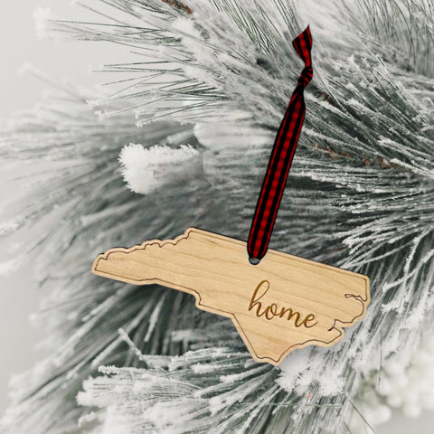 North Carolina Home Script Ornament