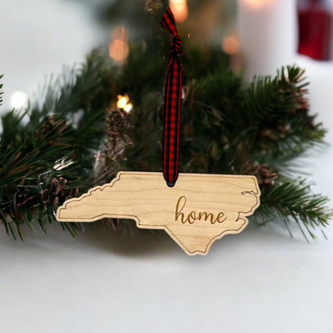 North Carolina Home Script Ornament