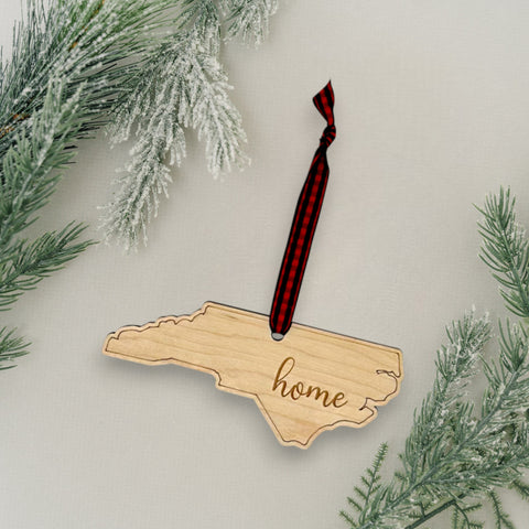 North Carolina Home Script Ornament