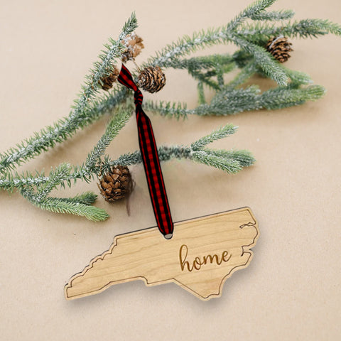 North Carolina Home Script Ornament