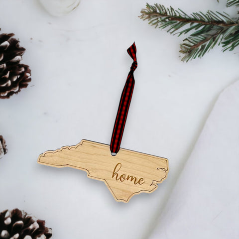 North Carolina Home Script Ornament