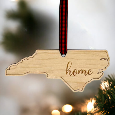 North Carolina Home Script Ornament