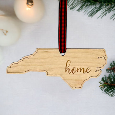 North Carolina Home Script Ornament