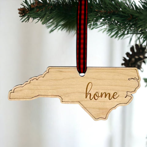 North Carolina Home Script Ornament