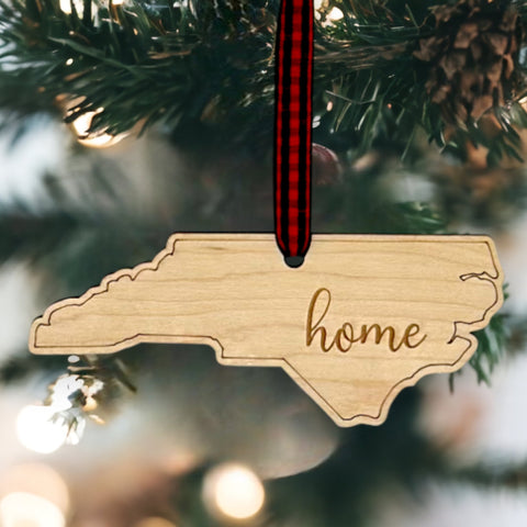 North Carolina Home Script Ornament