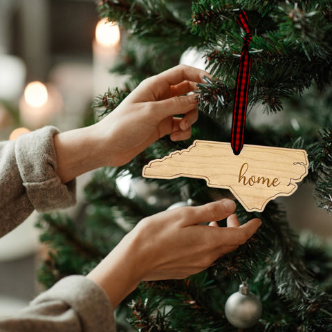 North Carolina Home Script Ornament