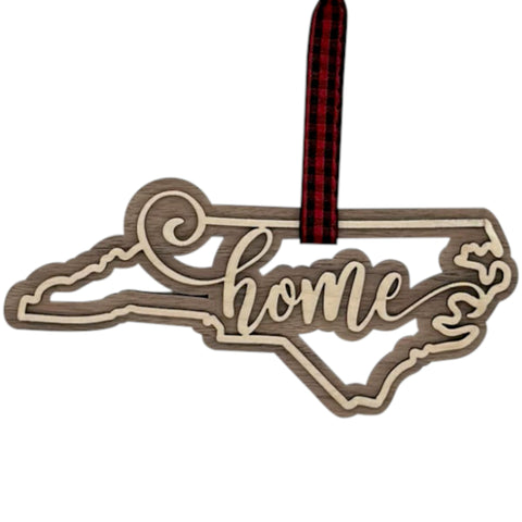 North Carolina Home Double Layer Ornament